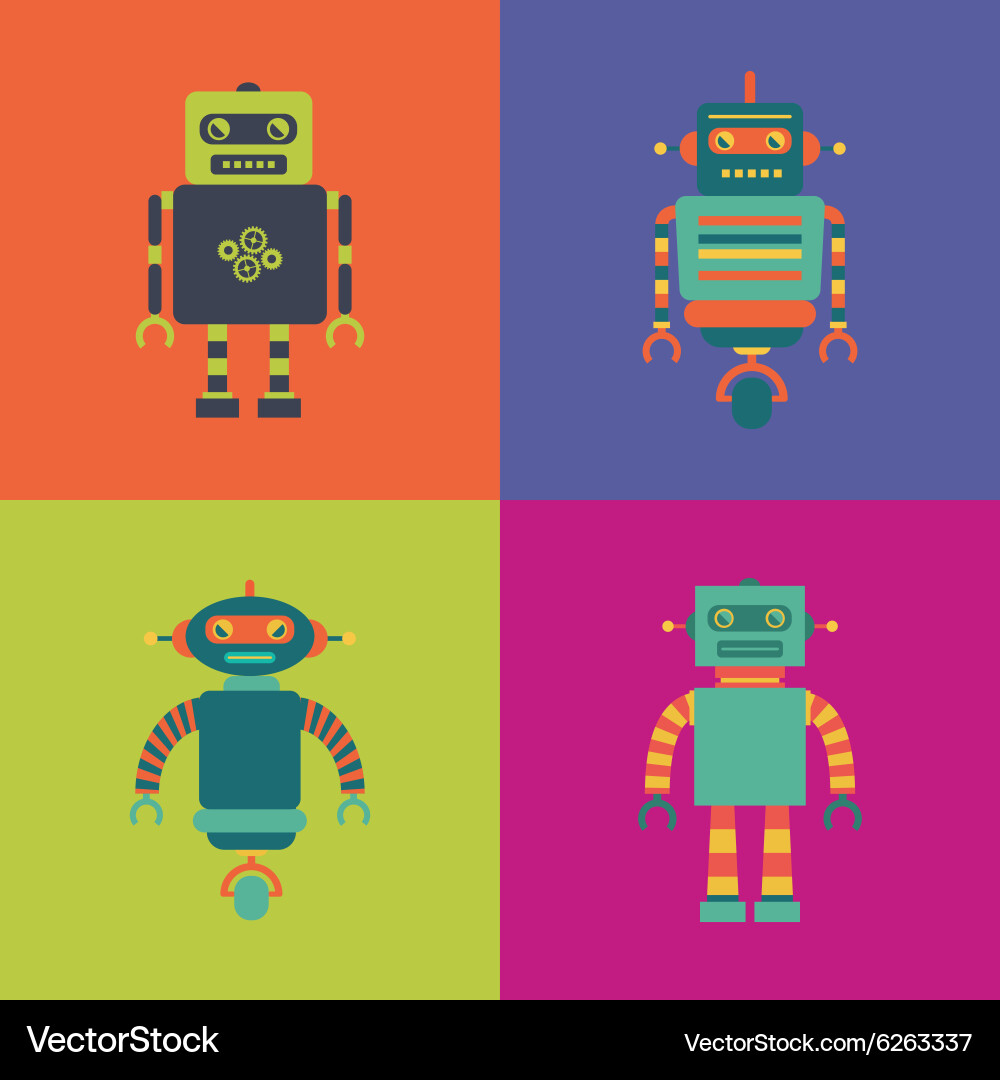 Robots Vector Image