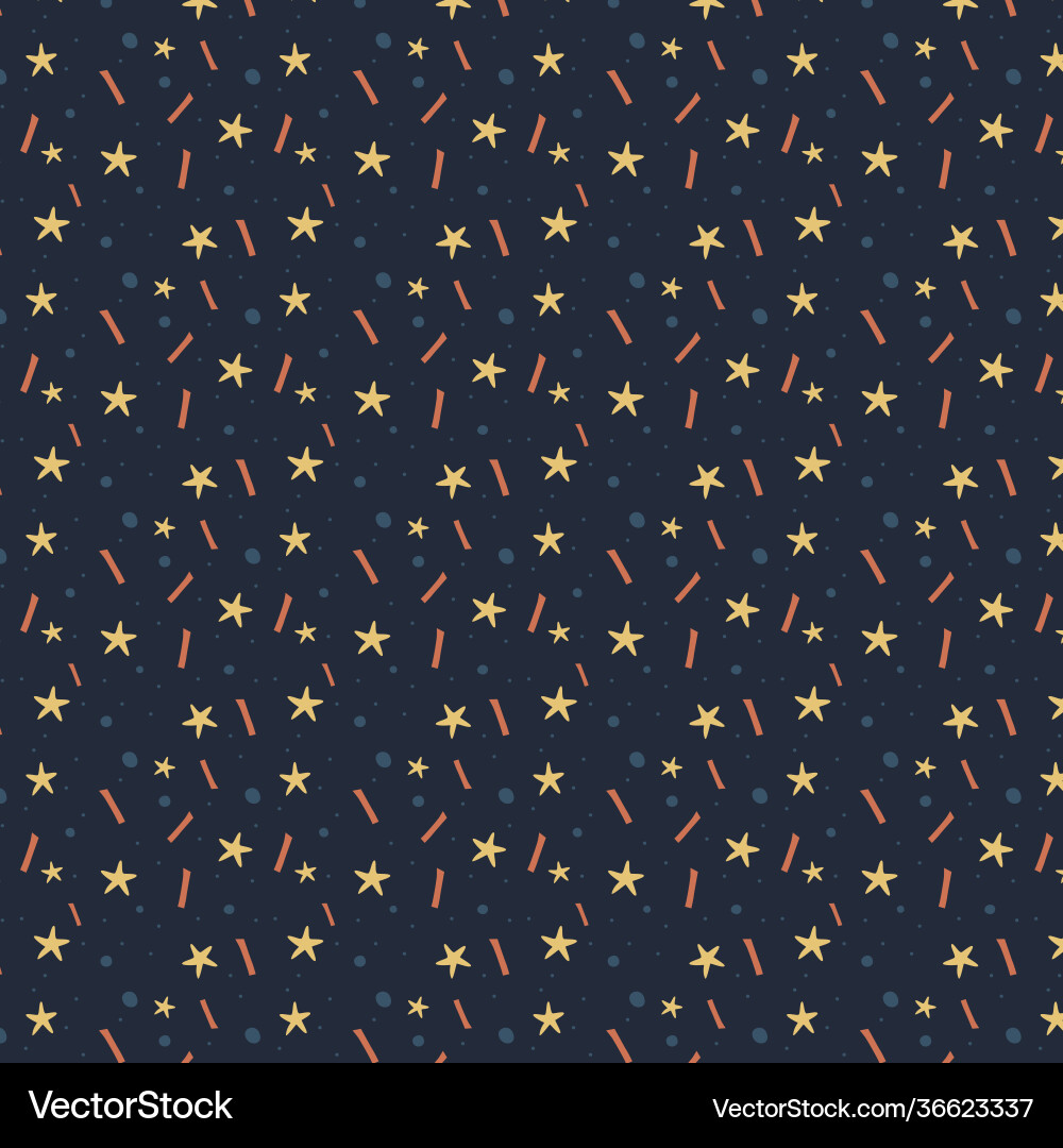Seamless pattern with colored stars various Seamless pattern with colored stars various vector image