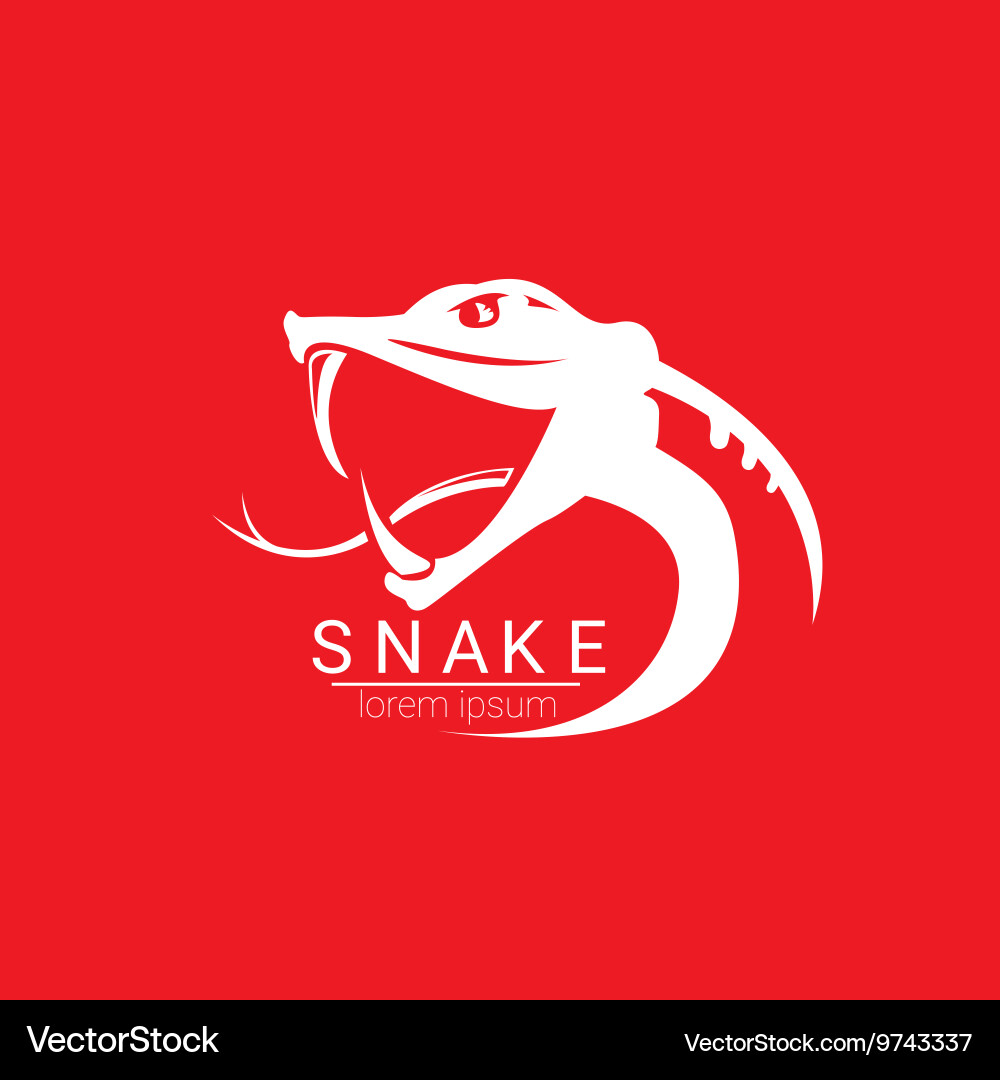 Snake simple logo design element vector image