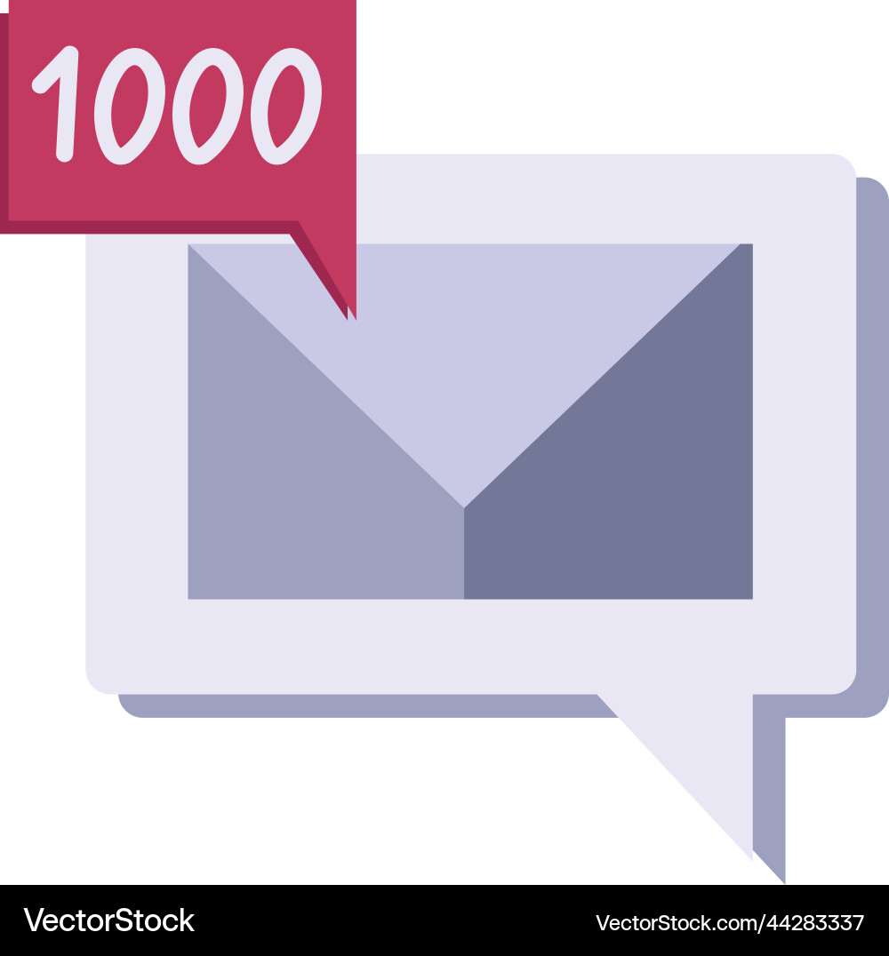 Speech bubble with envelope vector image