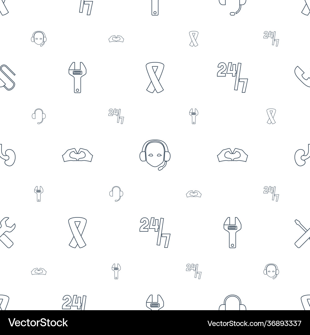 Support icons pattern seamless white background Support icons pattern seamless white background Vector Image