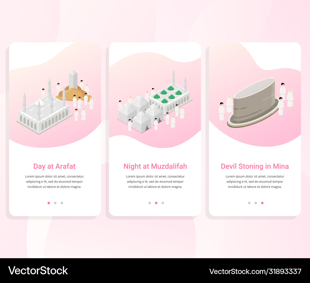 User interface kit for hajj guide step User interface kit for hajj guide step vector image