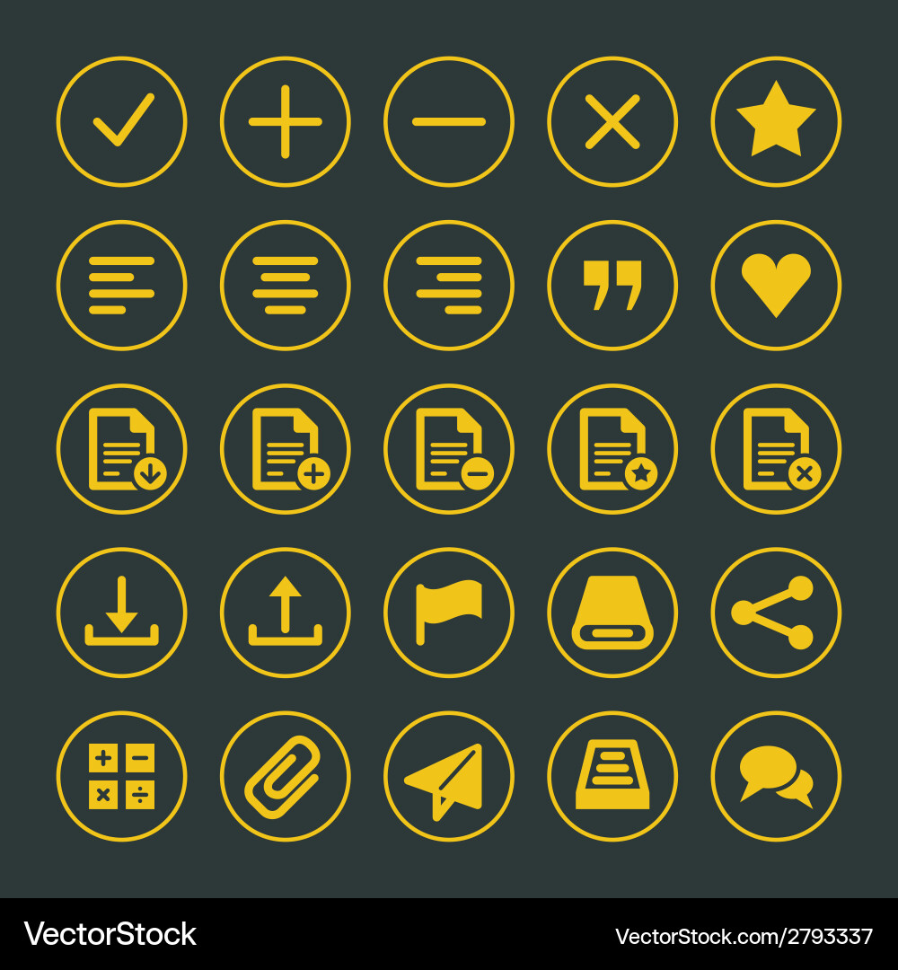 Web site icons set design elements vector image