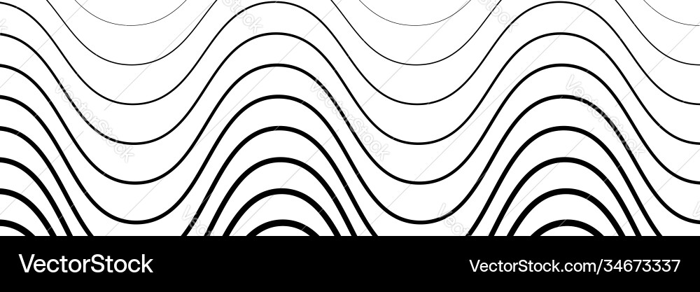 Wide rectangular format wavy waving zig-zag Vector Image