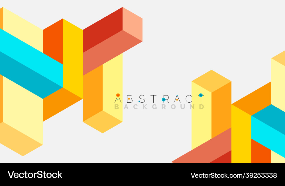 Abstract background 3d cubes cubic elements vector image