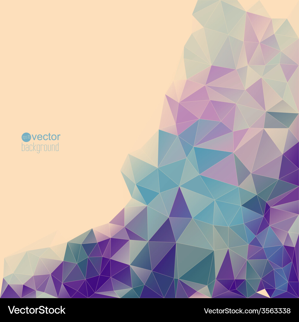 Abstract background with triangles and polygon Vector Image