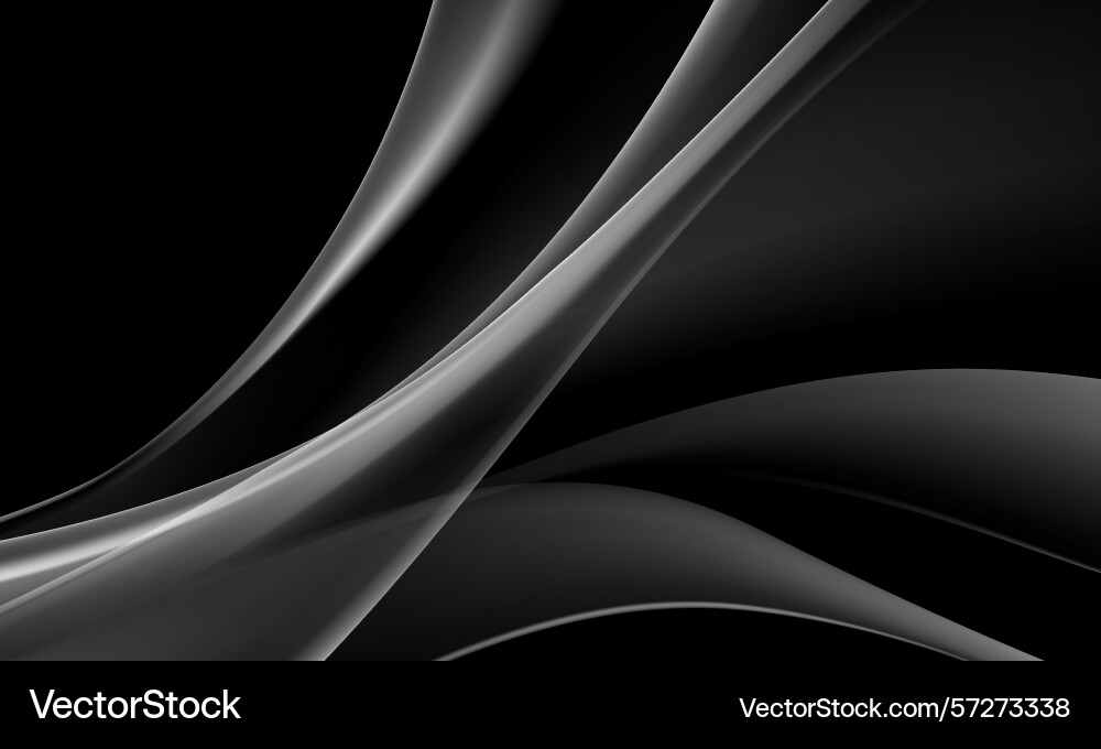 Abstract black glossy wave curve overlap design Abstract black glossy wave curve overlap design vector image
