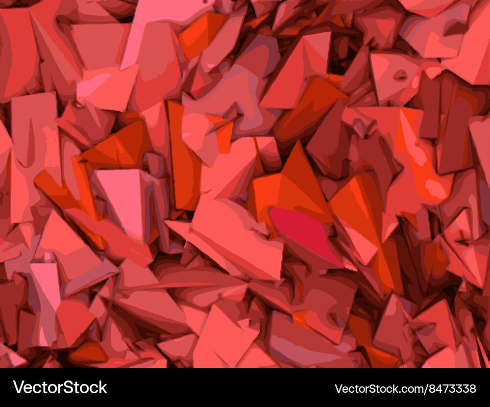 Abstract shape backdrop pattern in pink and red vector image