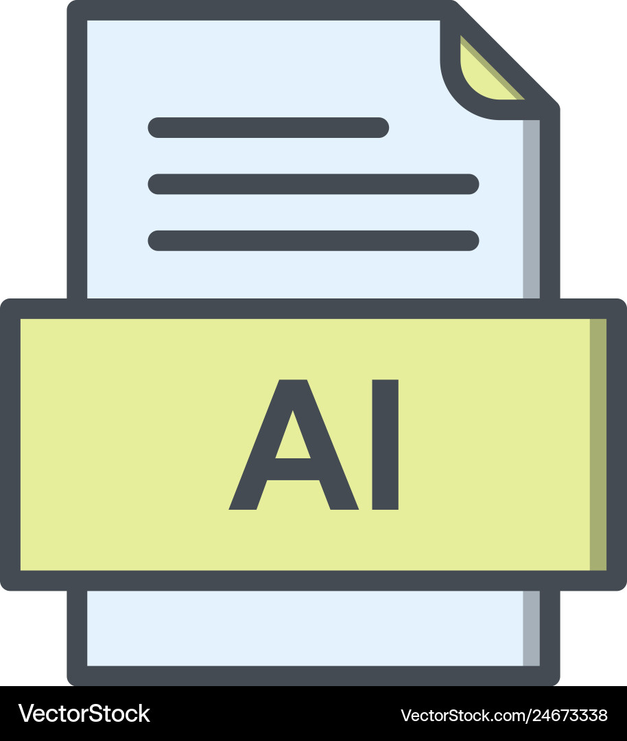 Ai file document icon vector image