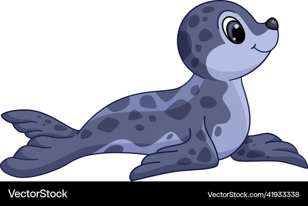 Baby seal cute arctic animal northern sea Baby seal cute arctic animal northern sea vector image