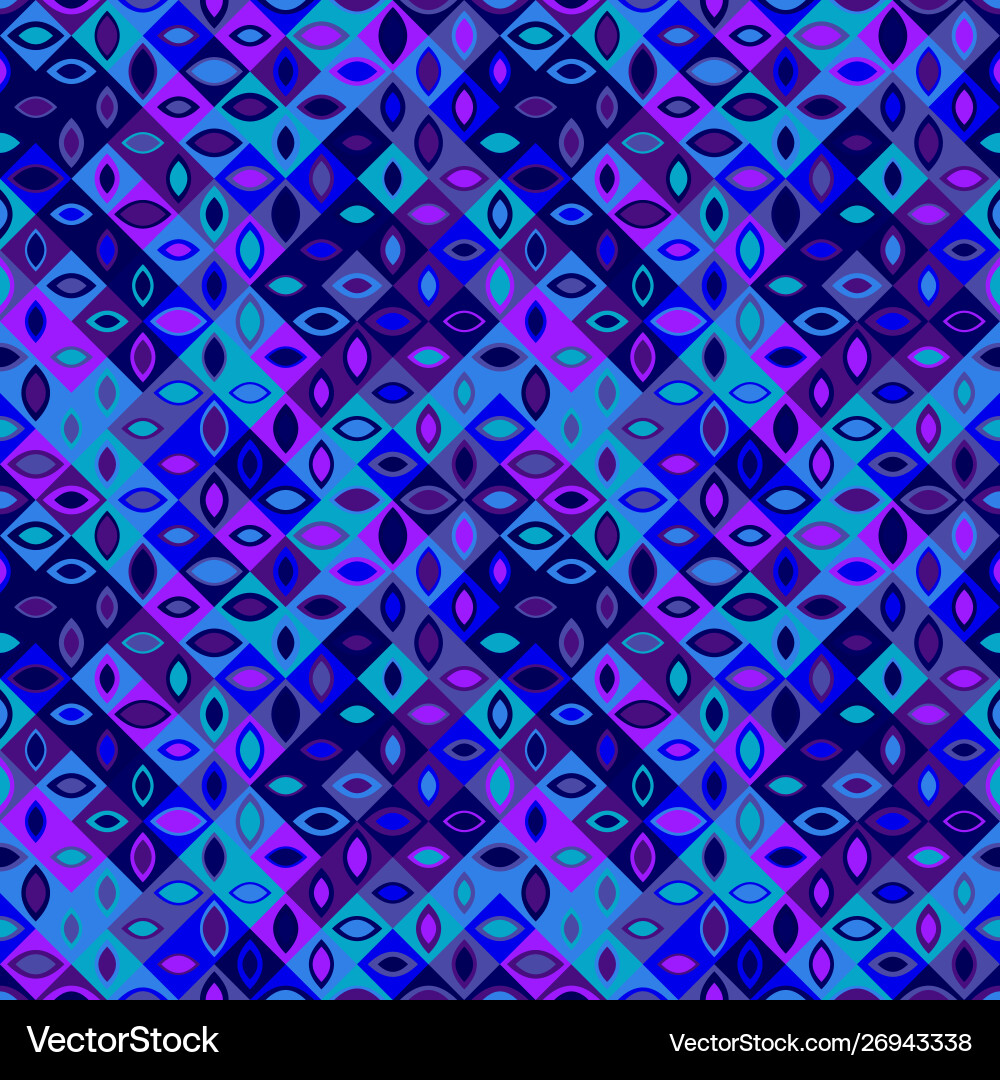 Colorful seamless diagonal curved shape pattern vector image