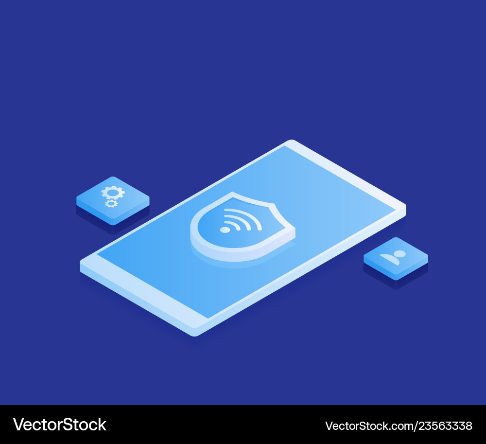 Concept secure network wireless iot online Concept secure network wireless iot online vector image