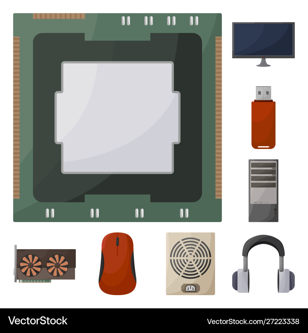 Design computer and hardware logo Design computer and hardware logo vector image