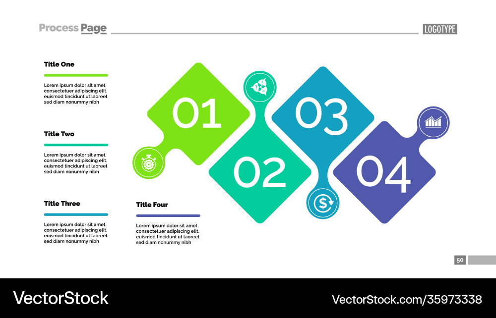 Four steps project process chart template Four steps project process chart template Vector Image