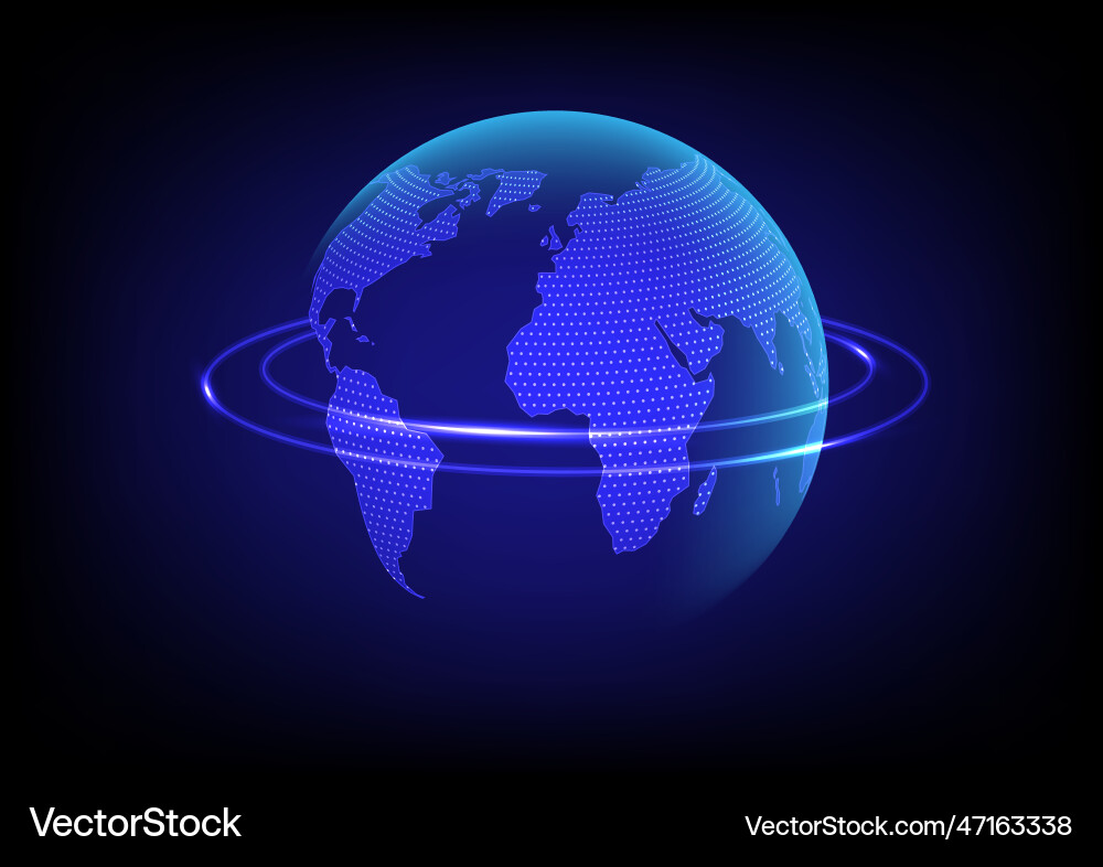 Global network connection world map sphere Global network connection world map sphere vector image