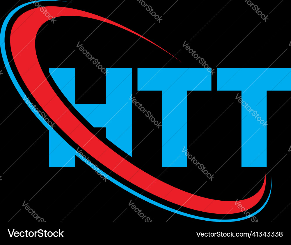 Htt logo letter design vector image