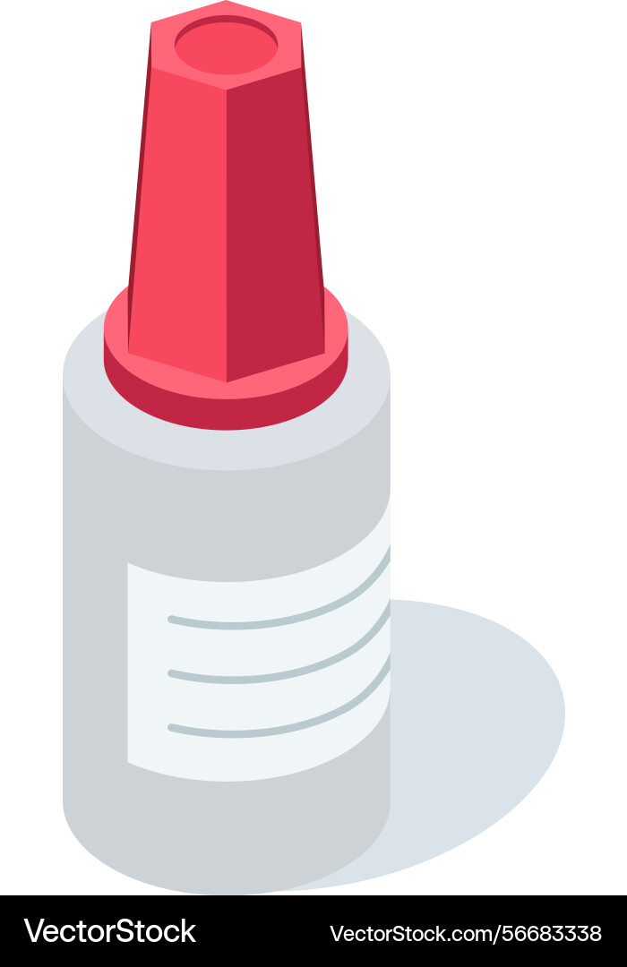 Isometric of a glue bottle Vector Image