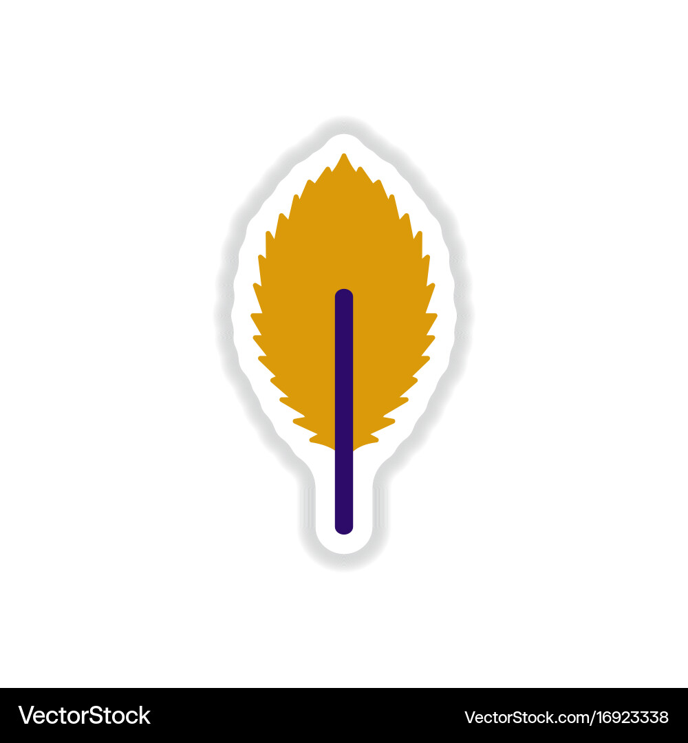 Label with leaf shadow icon design collection vector image