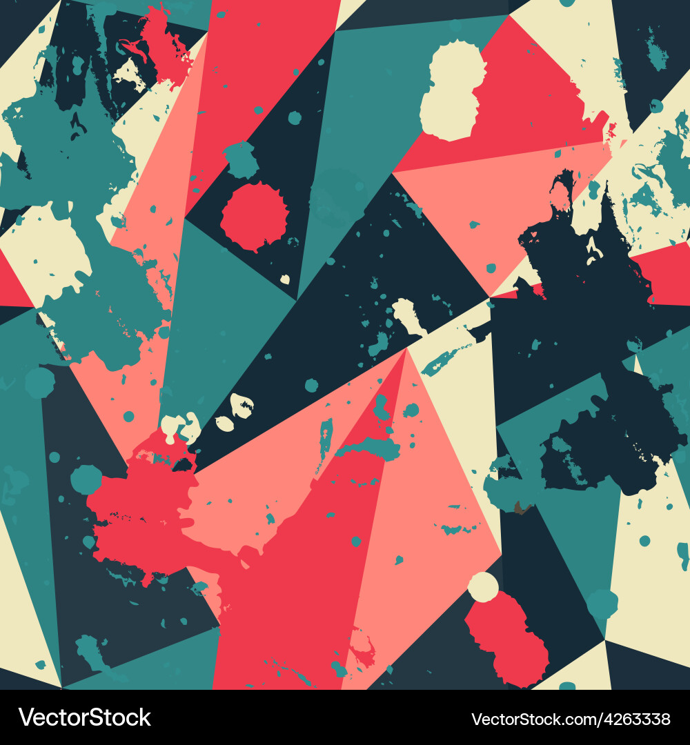 Retro Triangle Seamless Pattern vector image