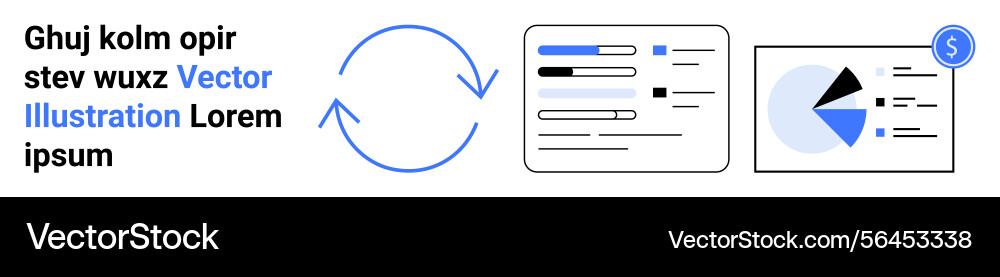 Runder Workflow mit Datenanalyse Dashboard Runder Workflow mit Datenanalyse Dashboard vektorbild
