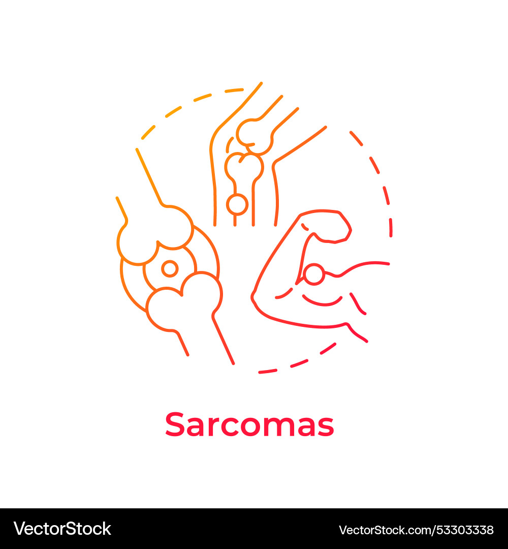 Sarcoma red gradient concept icon Vector Image