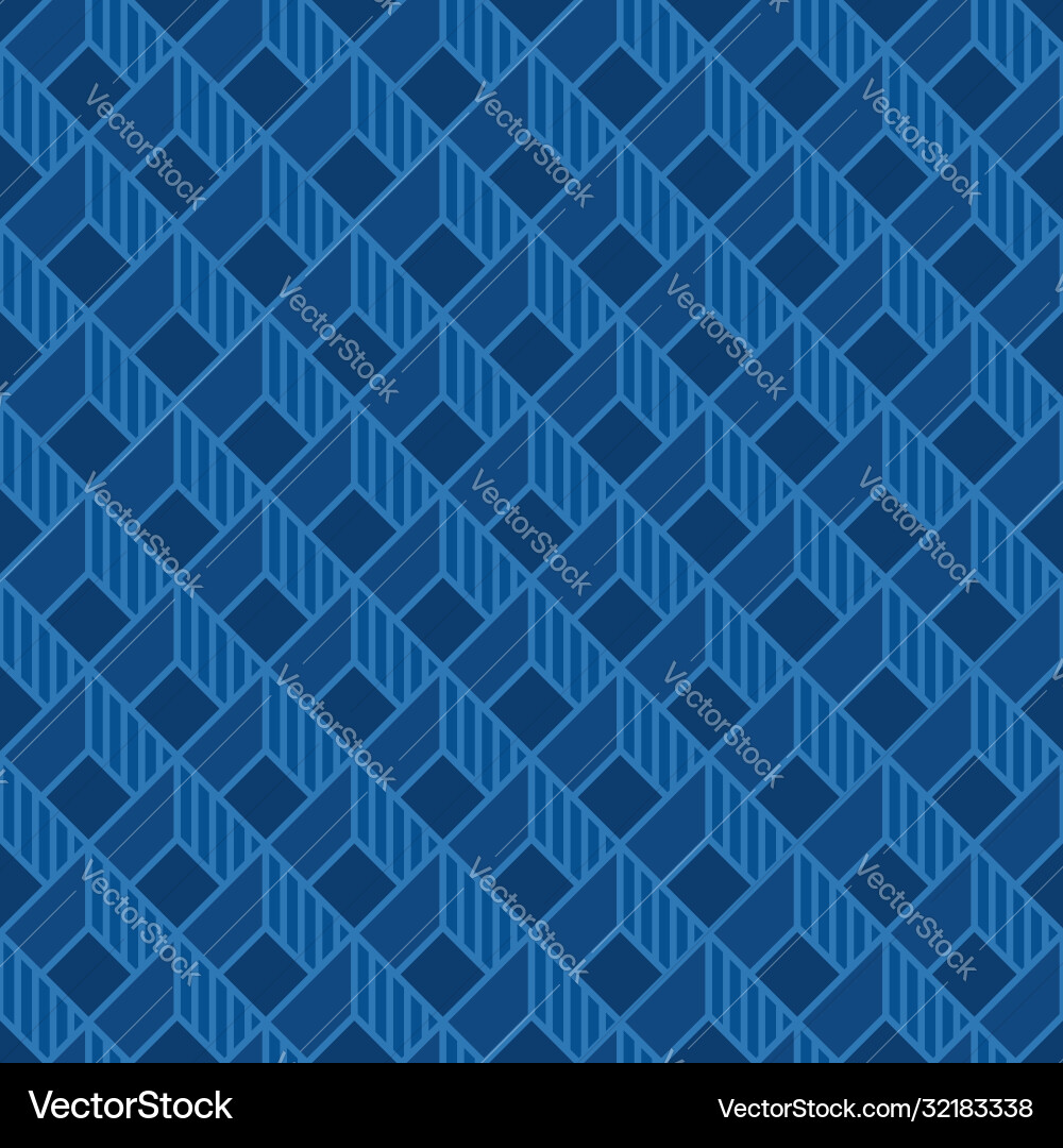 Seamless pattern with dark blue diagonal elements vector image