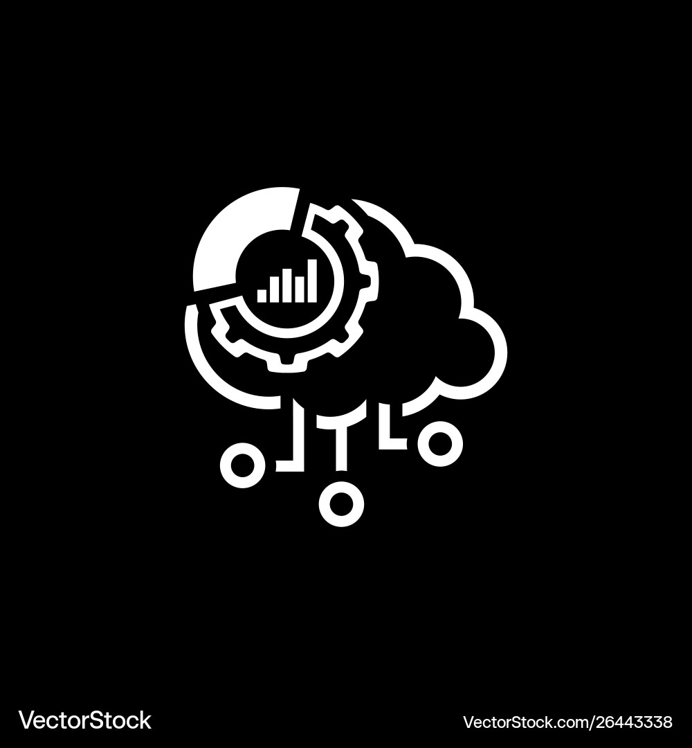 Simple cloud performance icon vector image