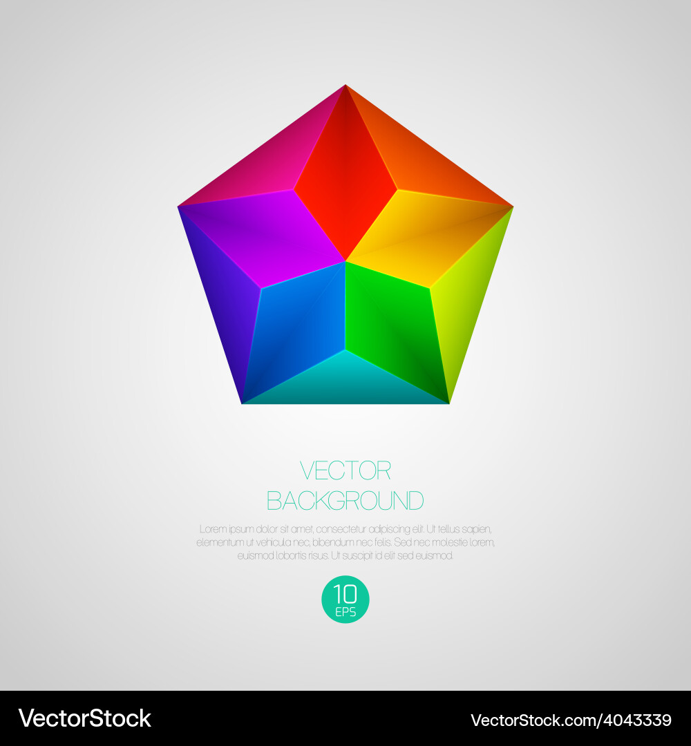 3d triangular background Vector Image