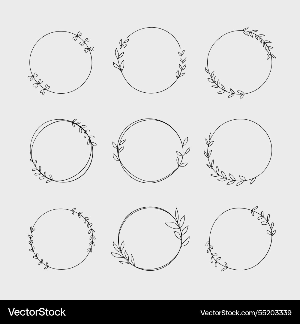 A versatile set of minimal circular frames Vector Image
