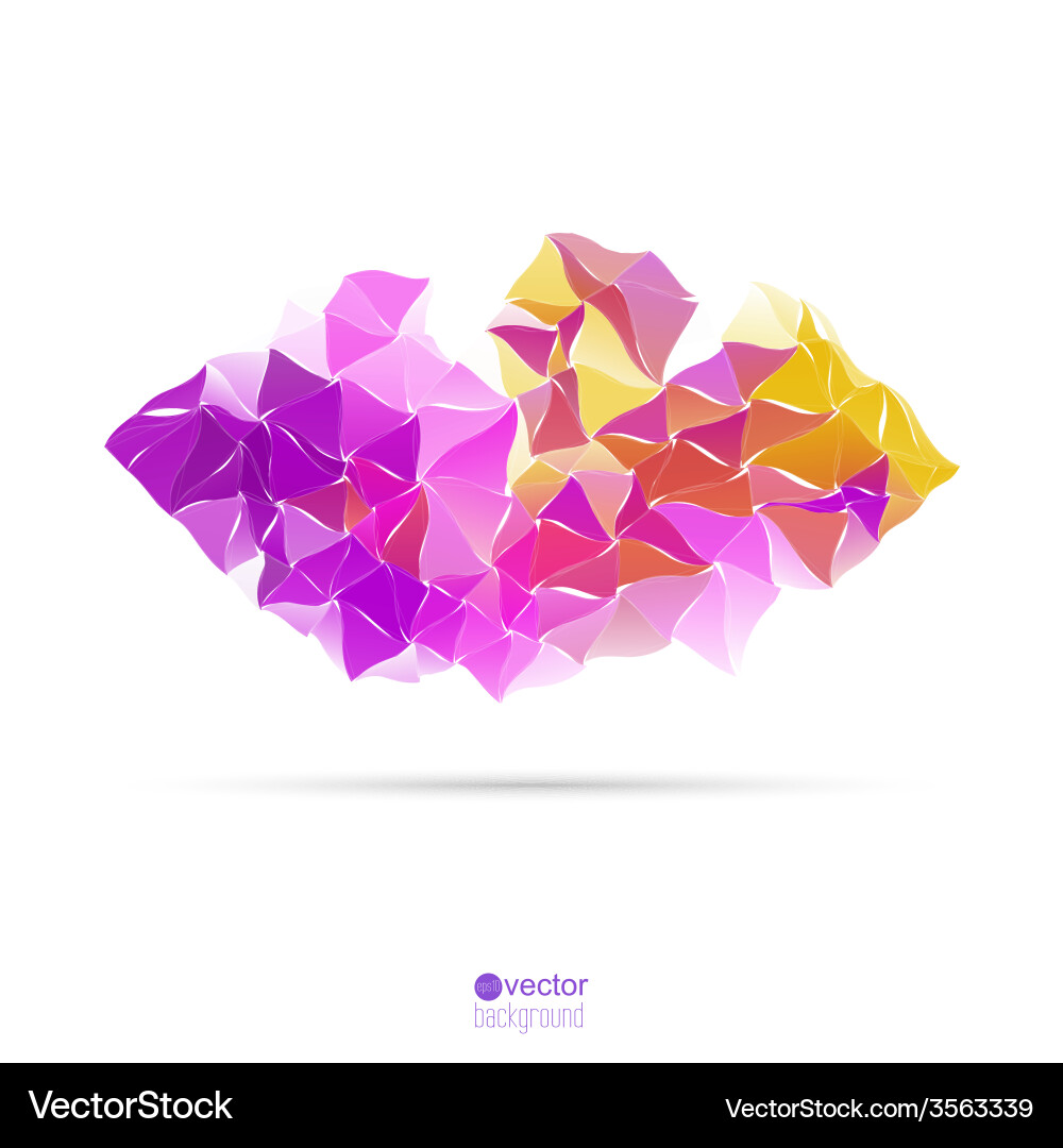 Abstract background with triangles and polygon Vector Image