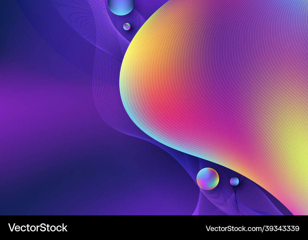 Abstract Liquid Gradient Shape Vector Image