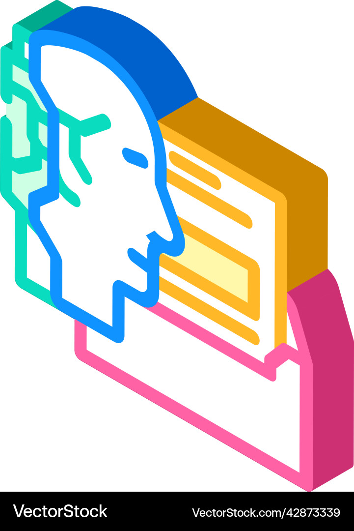 Ai customization isometric icon Ai customization isometric icon vector image