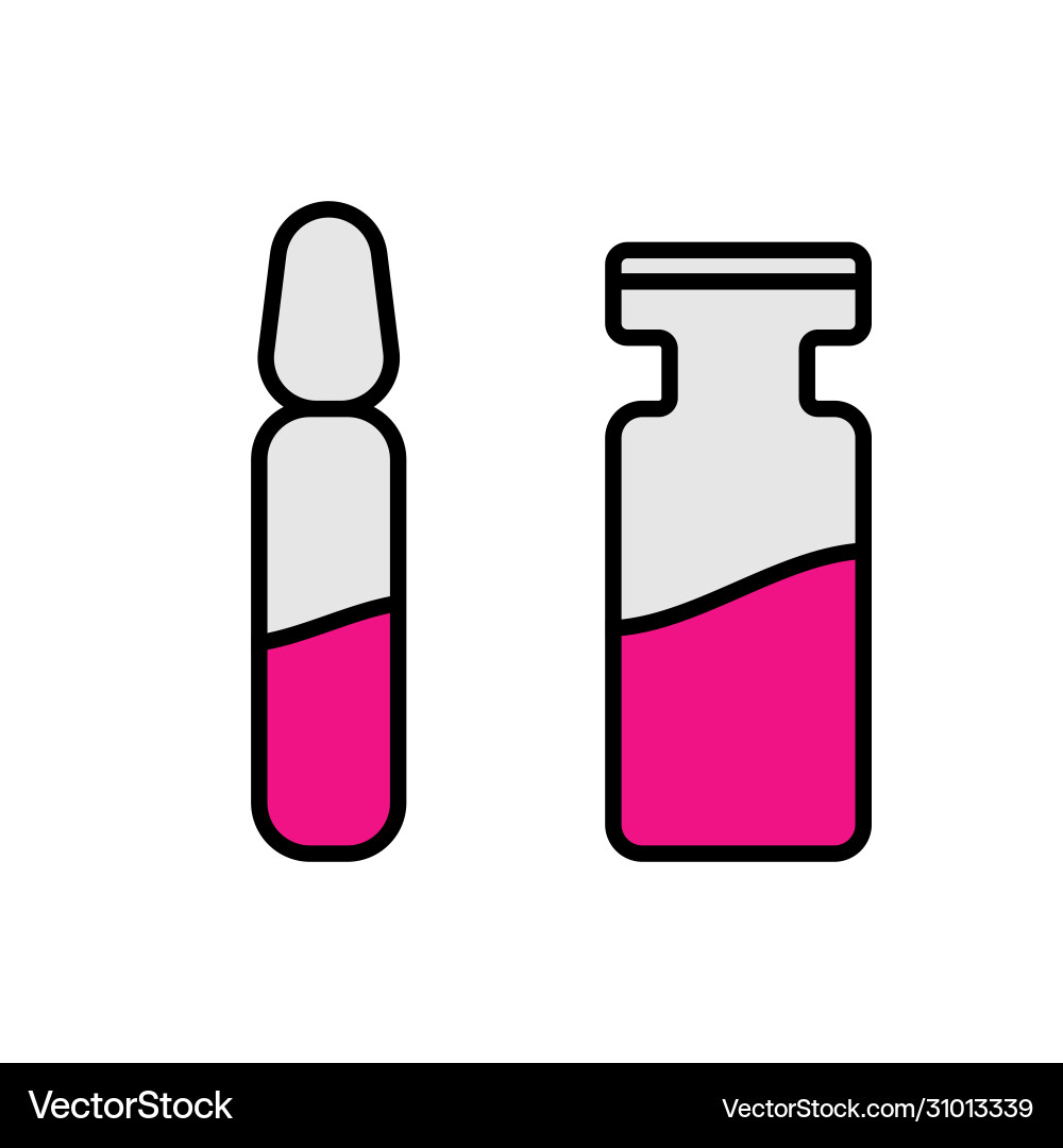 Ampulle Icon vial Impfstoff Antikörper Serum Virus Ampulle Icon vial Impfstoff Antikörper Serum Virus vektorbild