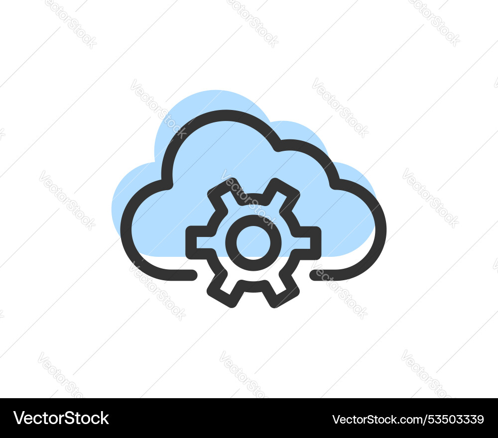 Cloud storage and data transfer icon computing Cloud storage and data transfer icon computing vector image