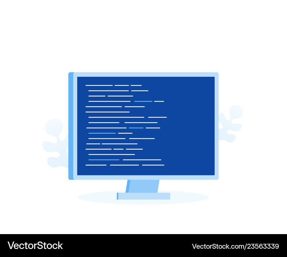 Computerbildschirm mit Programmcode Computerbildschirm mit Programmcode vektorbild
