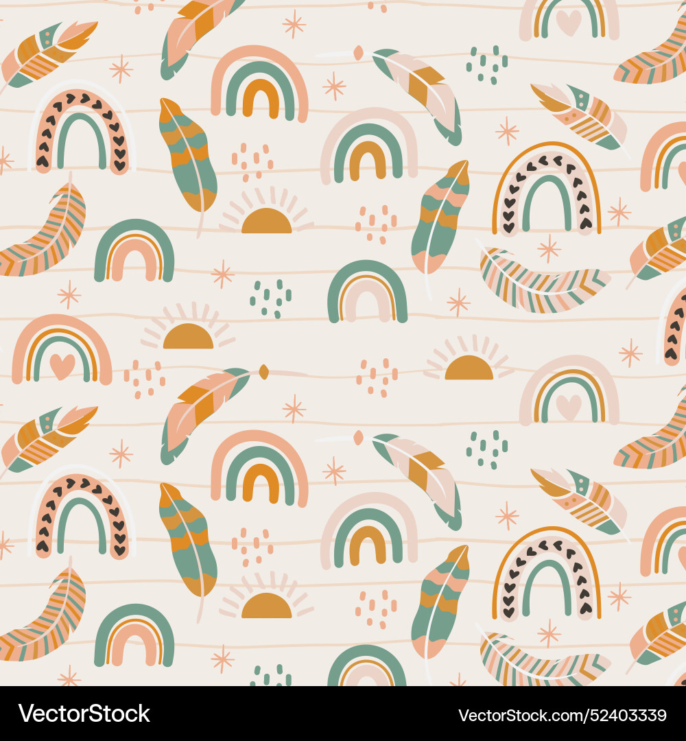 Detailed boho pattern design Vector Image