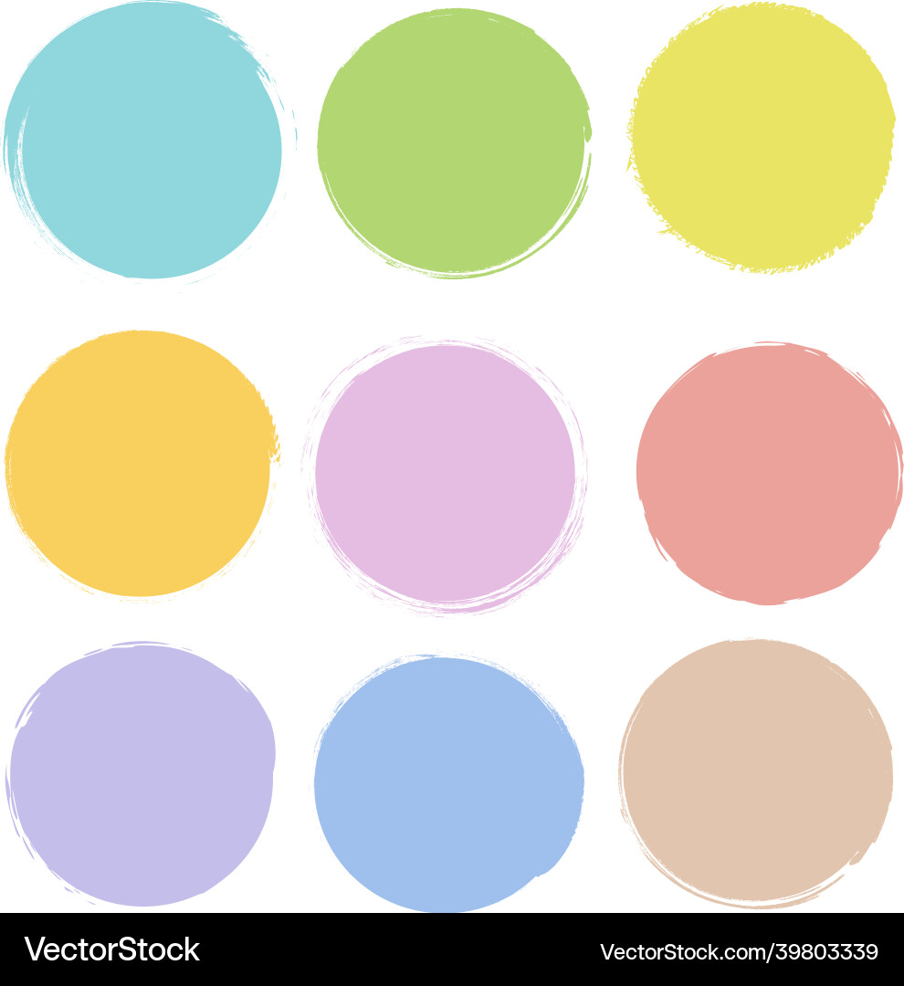 Pastel Blobs Set - White Background Vector Image