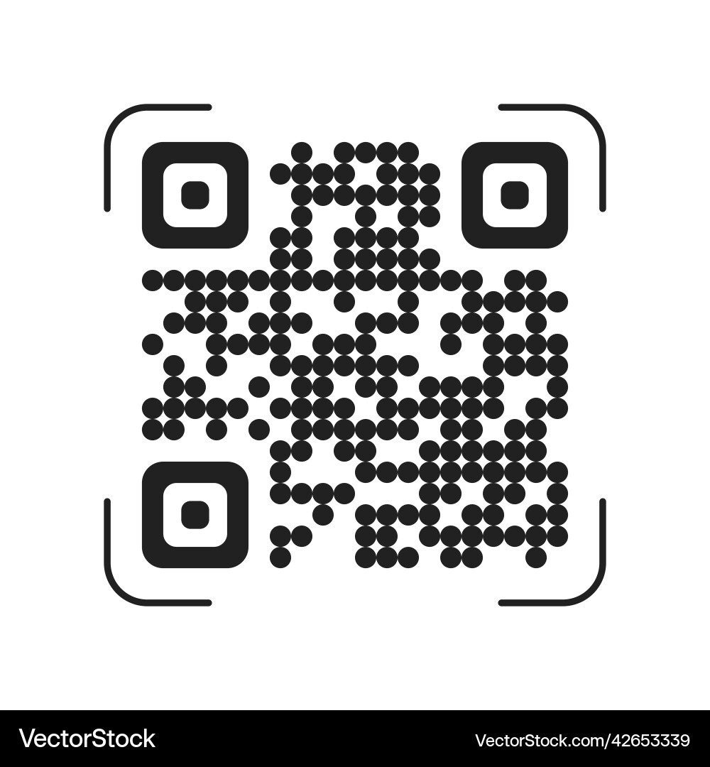 Qr code sample abstract icon Qr code sample abstract icon vector image