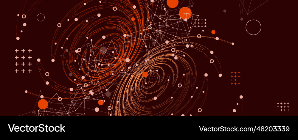 Template for science and technology presentation Vector Image
