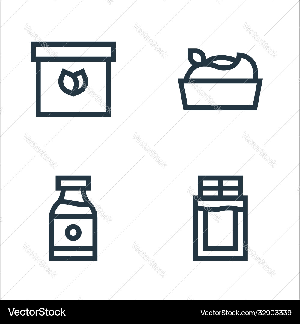 Vegan line icons linear set quality Vegan line icons linear set quality Vector Image