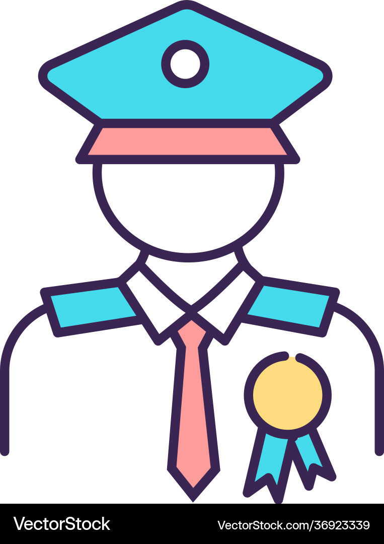 Veteran compensation and pension rgb color icon Veteran compensation and pension rgb color icon vector image