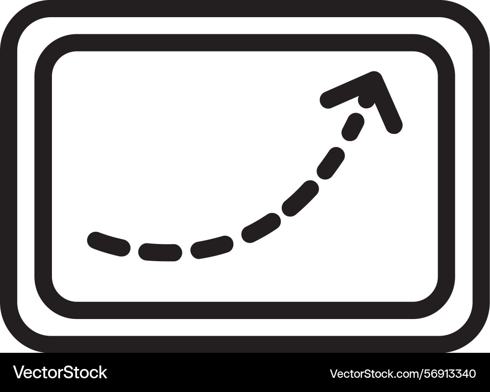 Arrow dashed up linear style icon design Vector Image