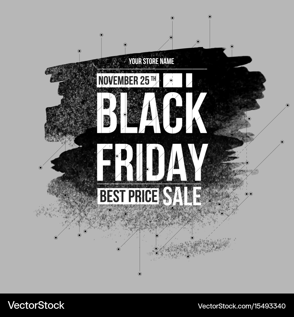 Black friday sale design template conceptual Vector Image