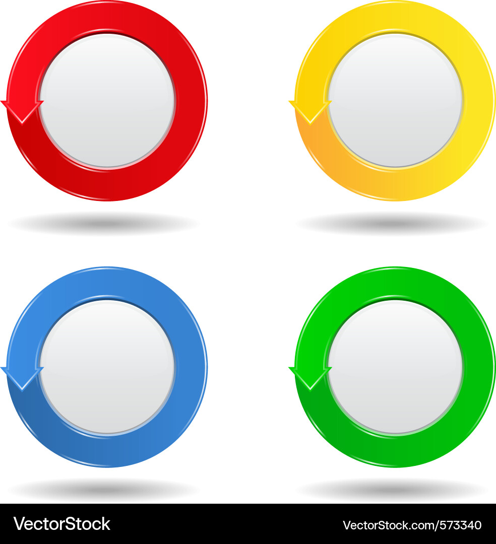 Circular Buttons Set vector image