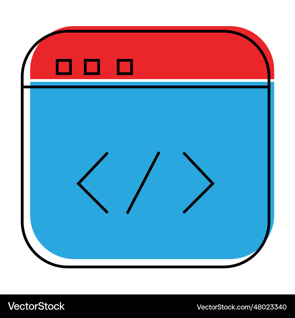 Code web icon Code web icon vector image