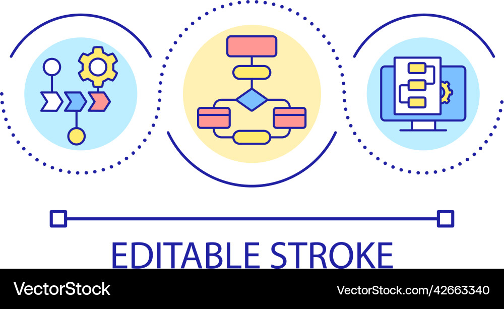 Computer algorithms loop concept icon Computer algorithms loop concept icon vector image