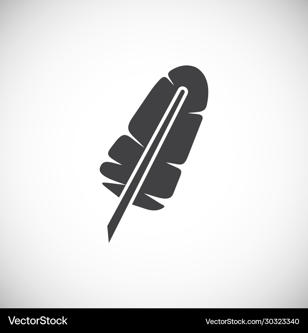 Feather icon on background for graphic and web Feather icon on background for graphic and web vector image