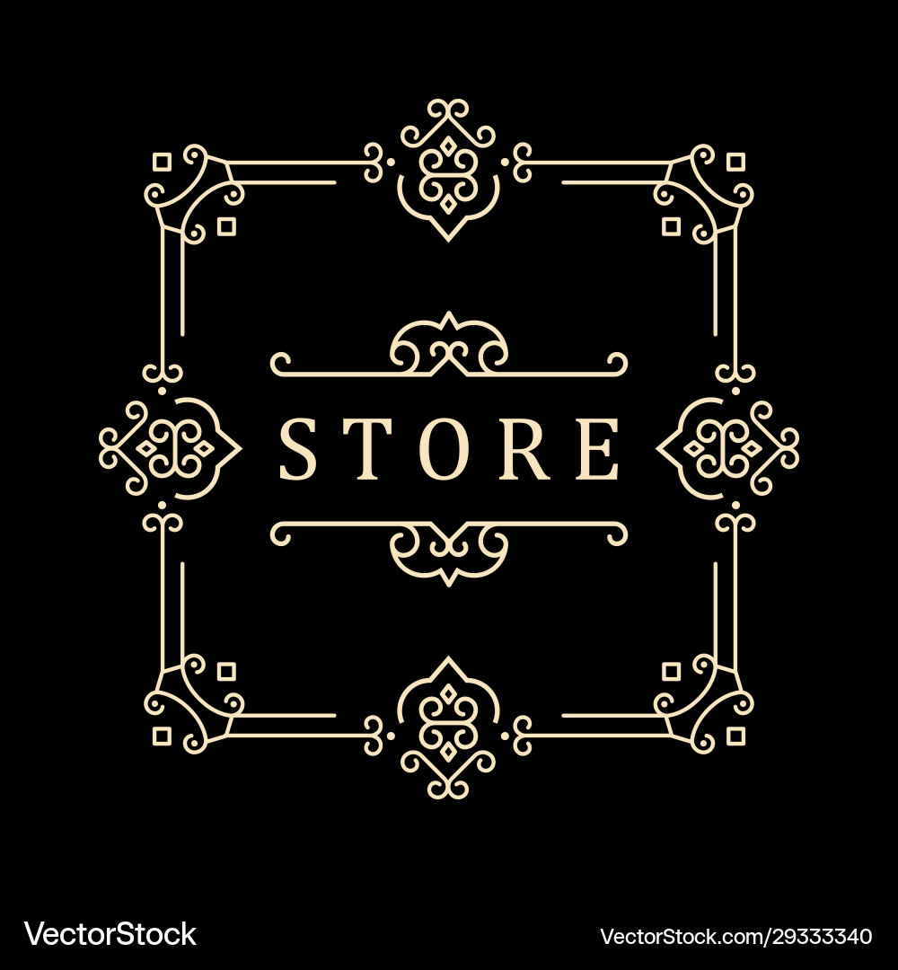 Frame with borders vector image