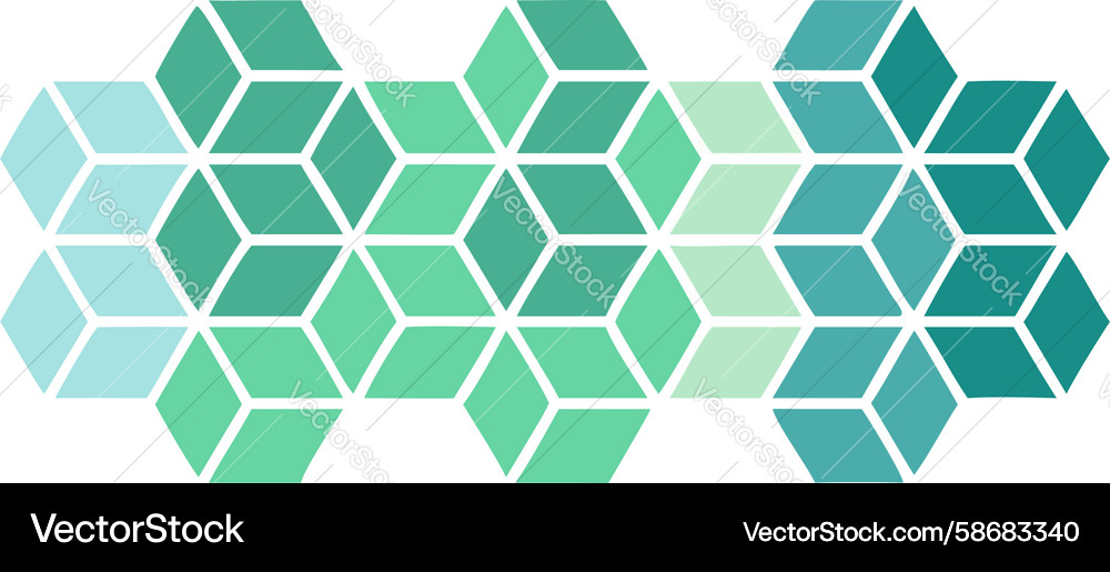 Hexagonal Gradient Pattern Vector Image