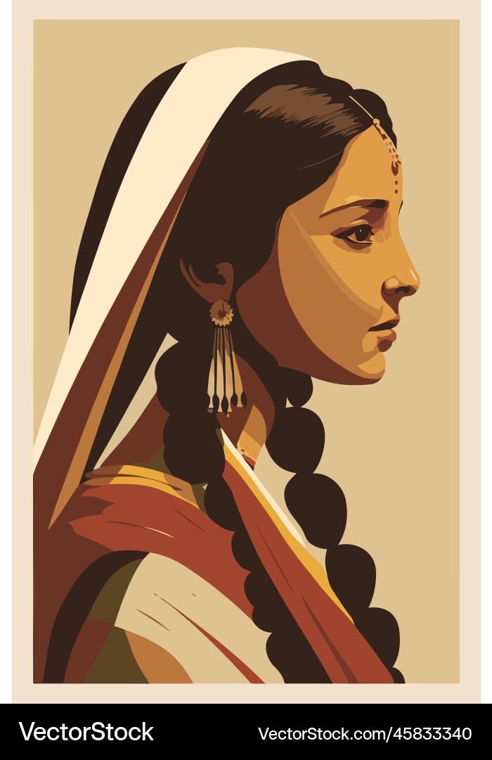 Indische Frau im traditionellen Kleid einer schönen Indische Frau im traditionellen Kleid einer schönen vektorbild